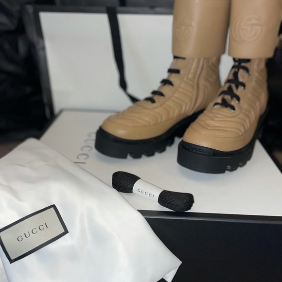 Gucci's 'Frances' Combat Boots/ Booties - Picture 7 of 7
